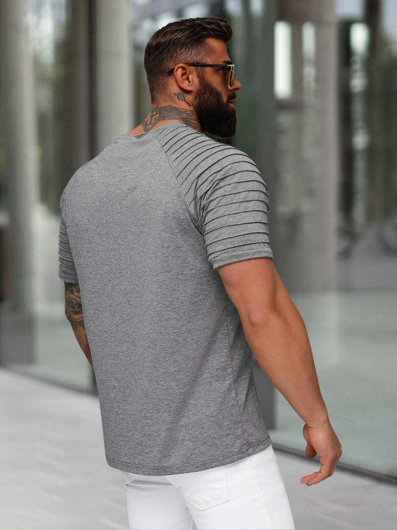 Pánské Tričko Grafitové OZONEE JS/8T88/5Z