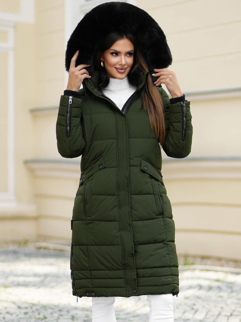 Dámská Bunda Khaki OZONEE O/W377Z