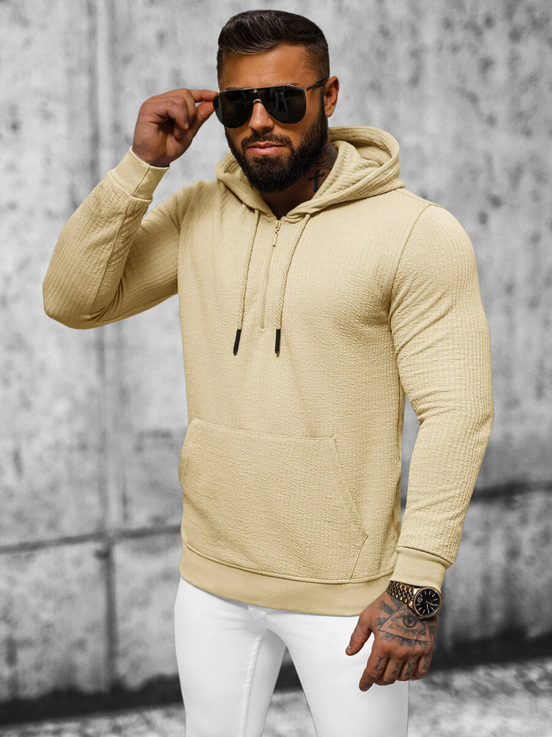 Pánská Mikina Béžová OZONEE O/TB2273