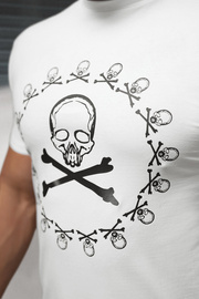 Pánské Tričko Bílé OZONEE NB/MT3068