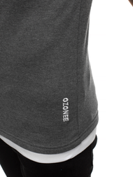 Pánské Tričko Tmavě-Šedý OZONEE O/1273Z