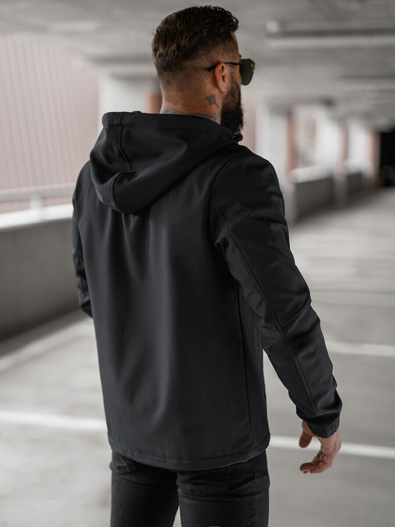 Pánská softshellová bunda černé OZONEE JS/27B6523/3Z