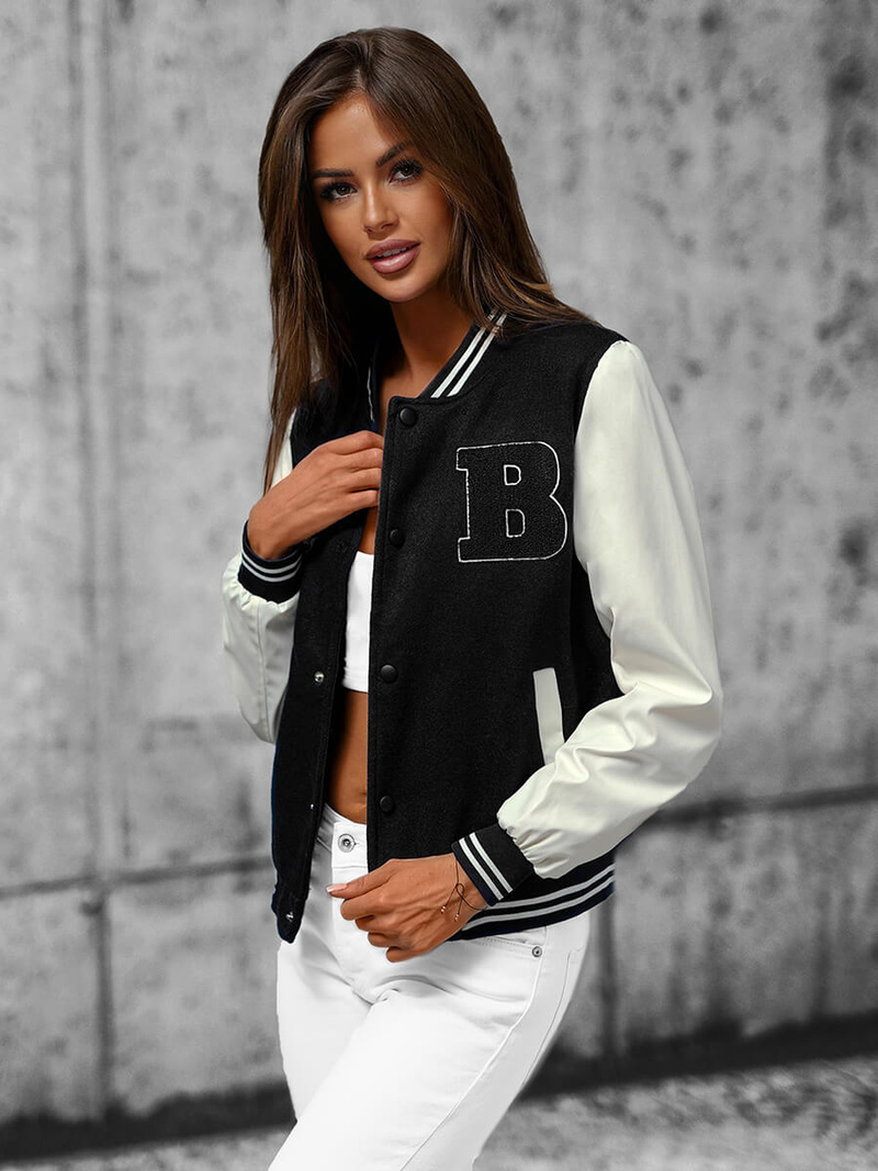 Dámská Bunda Černá OZONEE JS/16M9067/392