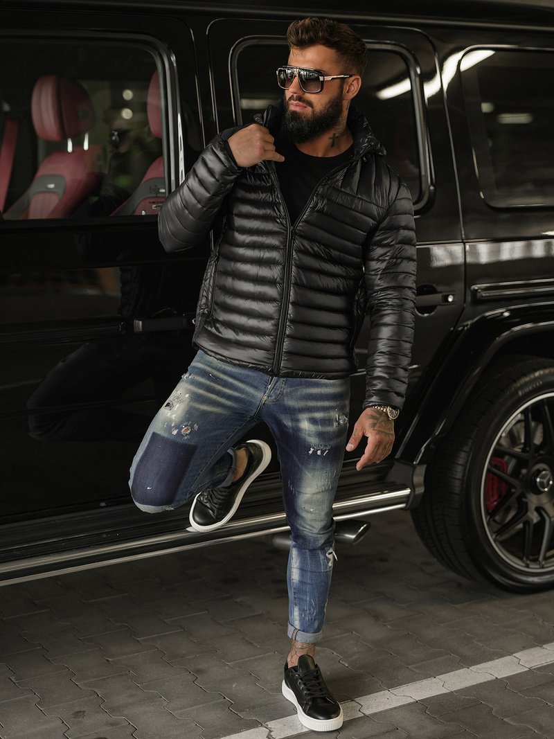 Pánská Bunda Černá OZONEE JS/16M9336/392BZ