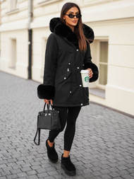 Dámská Zimní Bunda Černá OZONEE JS/16M9062/392Z