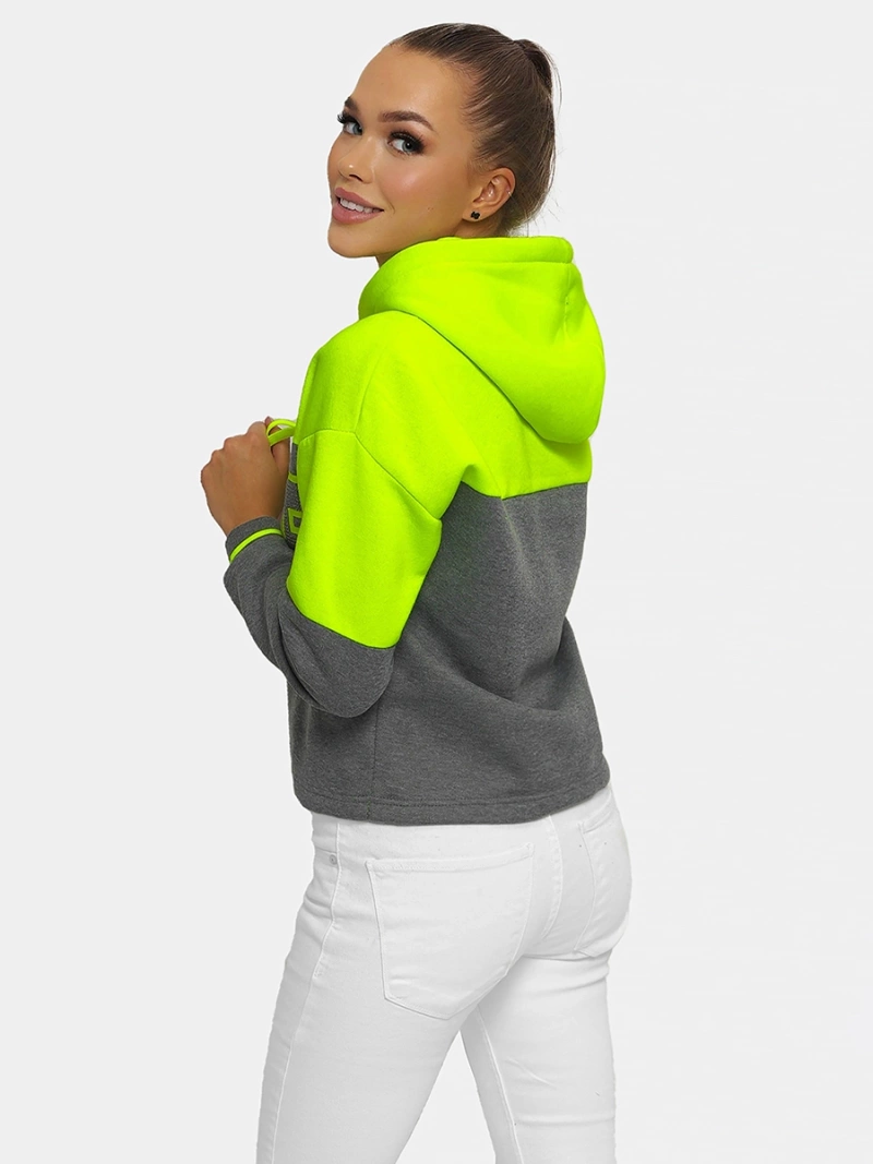 Dámská Mikina Zelené-Neon OZONEE JS/B26024