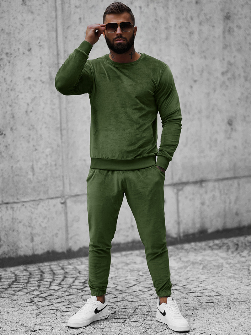 Pánská Tepláková Souprava Khaki OZONEE O/12138