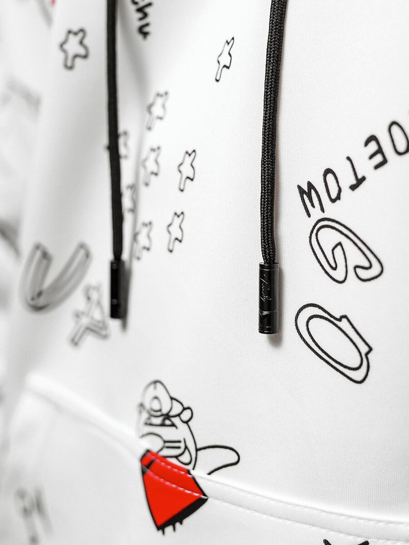 Pánská Mikina Bílá OZONEE JS/8B1223/1