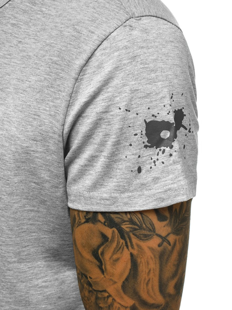 Pánské Tričko Šedý OZONEE JS/SS100730Z