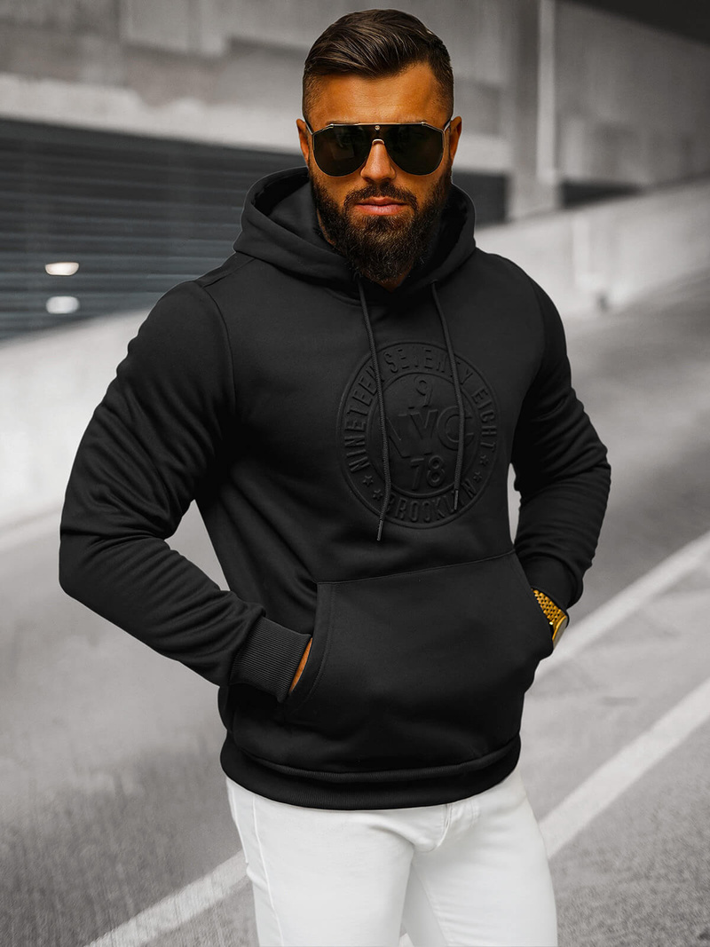 Pánská Mikina Černá OZONEE JS/27B6510/3