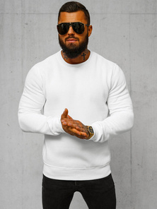 Pánská Mikina Bílá OZONEE JS/2001-10Z