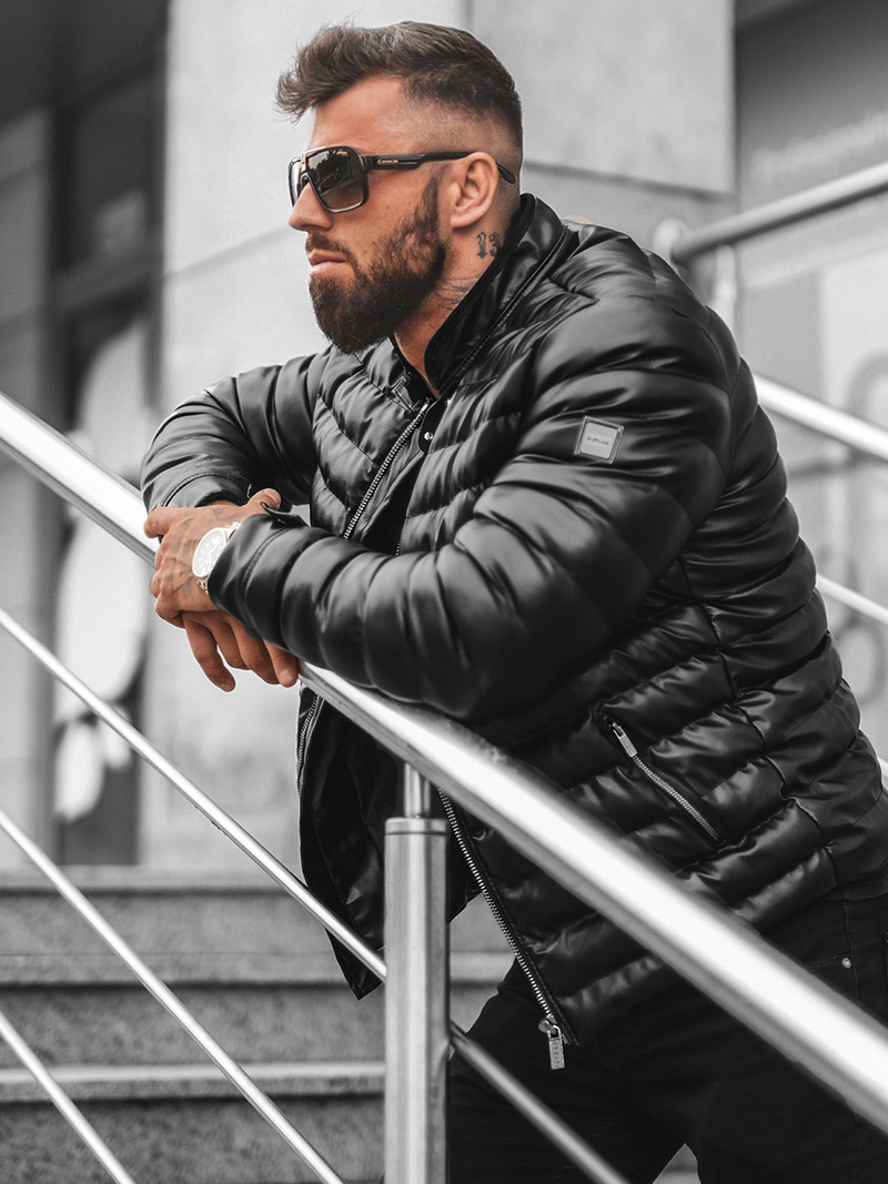 Pánská Bunda Černá OZONEE O/9025Z