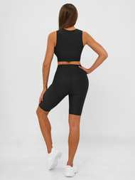 Krátké dámské legíny černé OZONEE JS/17K597/3