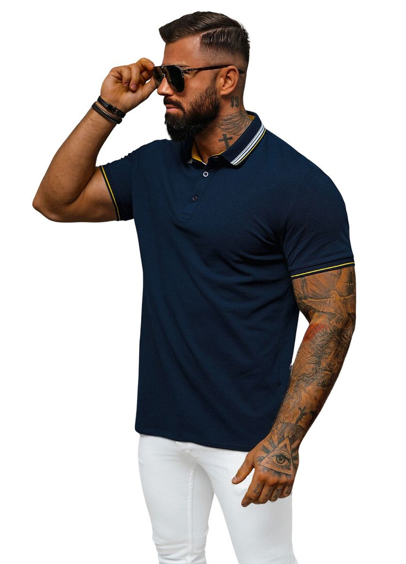 Pánské Polo Tričko Námořnická Modřá OZONEE O/DA729