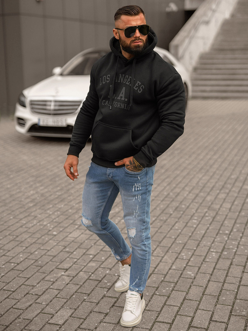 Pánská Mikina Černá OZONEE JS/8B1356/3