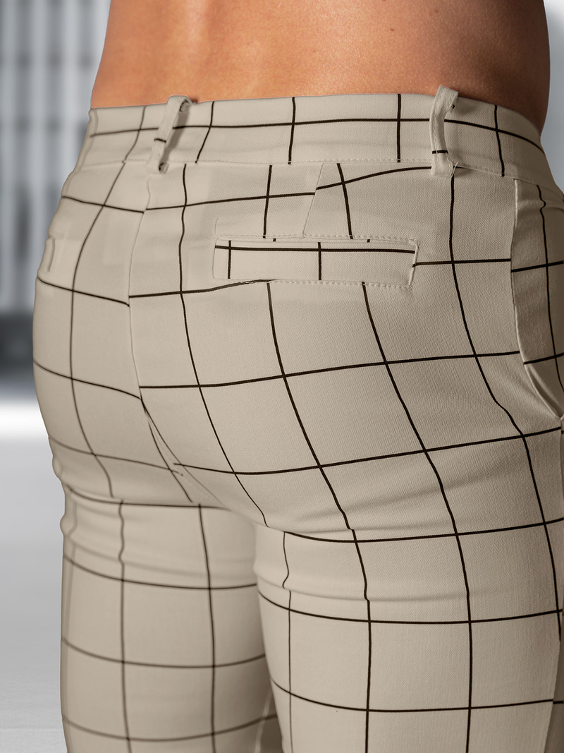 Pánské Chino Kalhoty Béžové OZONEE O/P4009Z