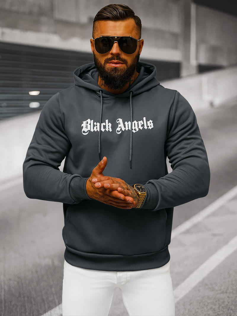 Pánská Mikina Grafitová OZONEE JS/27B6509/5