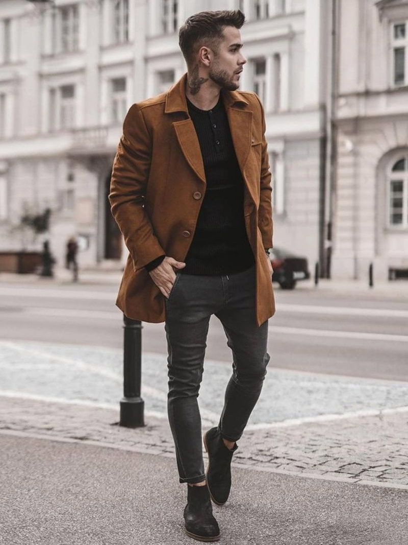 Pánský Kabát Camelová OZONEE N/5922Z