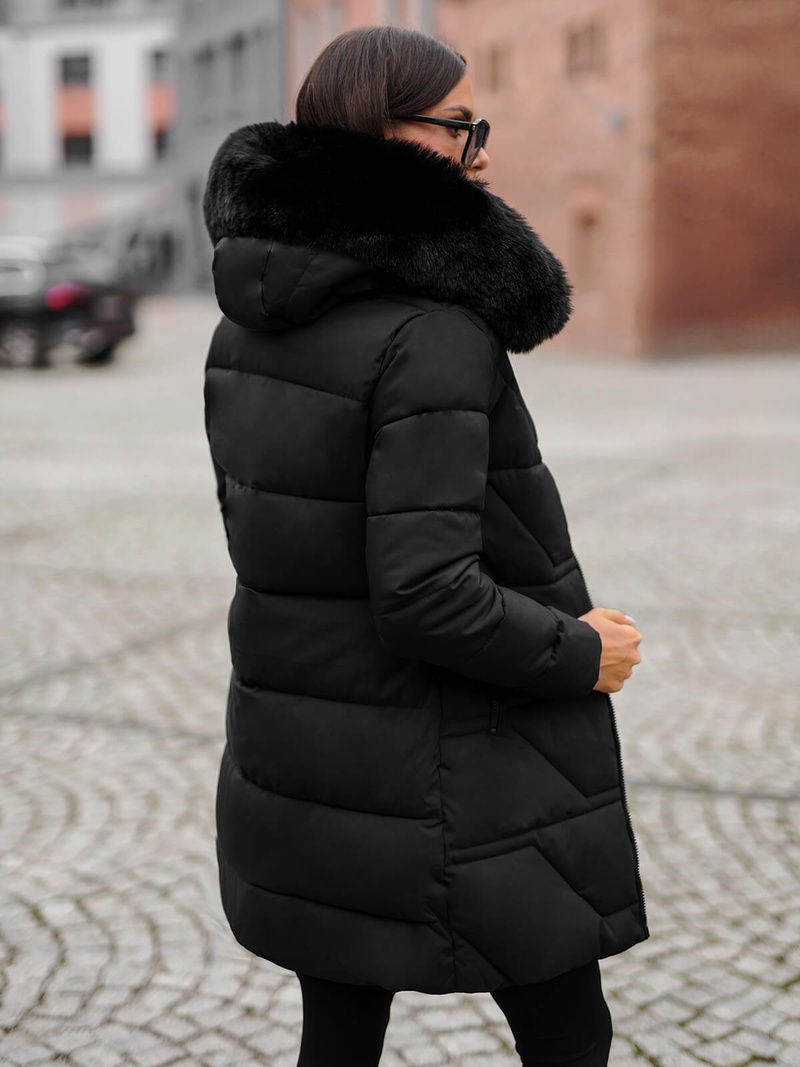 Dámská Zimní Bunda Černá OZONEE JS/16M9099/392Z