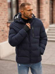 Pánská Zimní Bunda Námořnická Modřá OZONEE JS/5M756/215Z