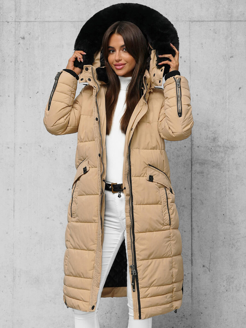 Dámská Bunda Béžová OZONEE O/W377