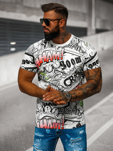 Pánské Tričko Bílé OZONEE O/T137/1