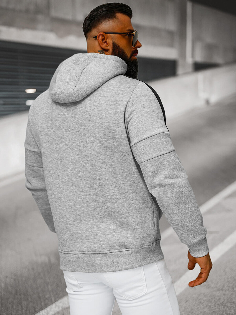 Pánská Mikina Šedé OZONEE JS/8B1318/2