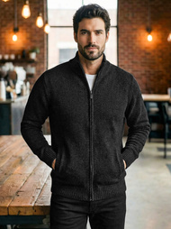 Pánský Svetr Černý OZONEE JS/59B3611/3