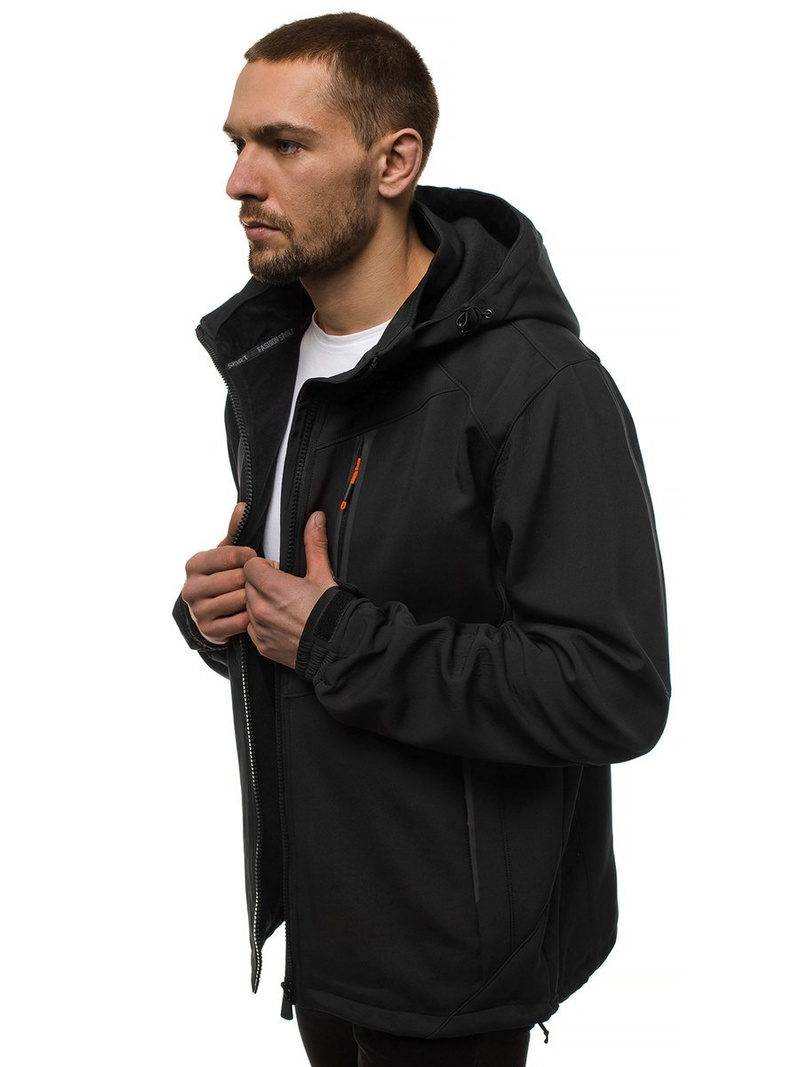 Pánská Bunda Softshell černo-oranžová OZONEE GE/12266Z