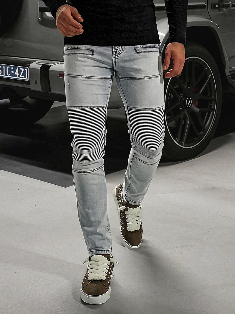 Pánské Džíny Světle-Modré OZONEE O/EM8889Z