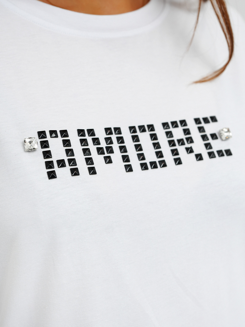 Dámské Tričko Bílo-Černé OZONEE JS/YJ77716