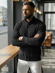 Pánský Svetr Černý OZONEE NB/MM6020/4Z