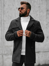 Pánský Kabát Černý OZONEE JS/79M3127Z