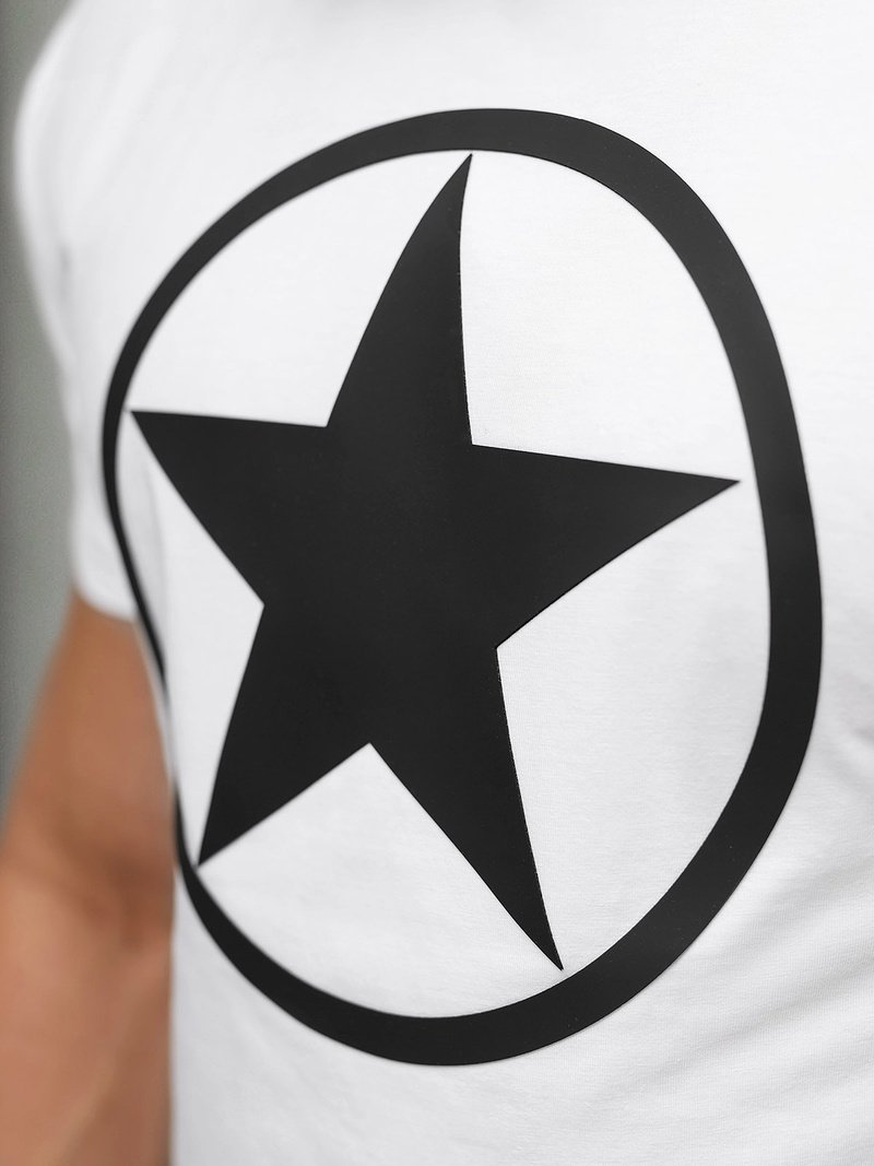 Pánské Tričko Bílé OZONEE NB/MT3151