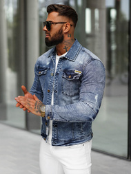 Pánská Džínová Bunda Modrá OZONEE NB/MJ529BS