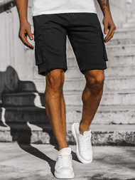 Pánské džínové kraťasy Černé OZONEE JS/HH5011