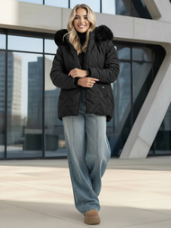 Dámská Bunda Černá OZONEE JS/16M9296/392