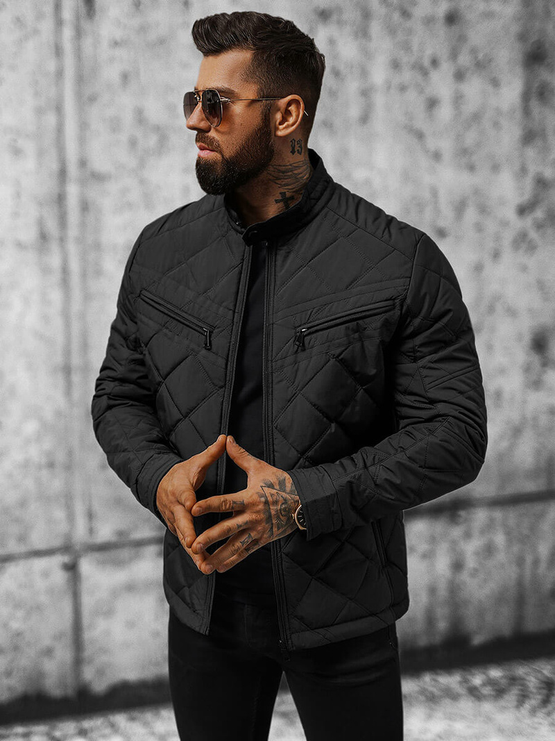 Pánská Bunda Černá OZONEE JS/22M309/392