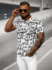 Pánské Tričko Bílé OZONEE O/T1268/1