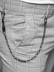 Pánské Chino Kalhoty Šedé OZONEE DJ/550172