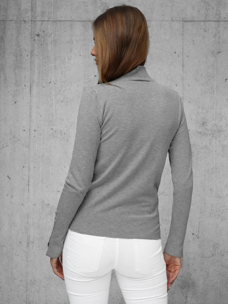 Dámský svetr tmavě-sedá OZONEE JS/8002/3