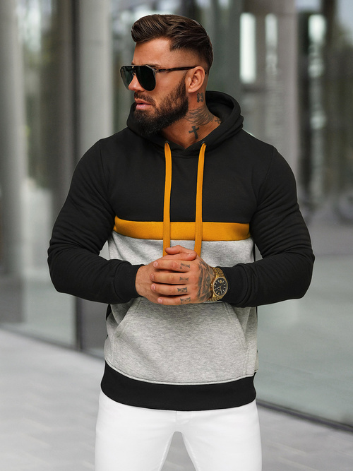 Pánská Mikina Černá OZONEE JS/8B1319/3