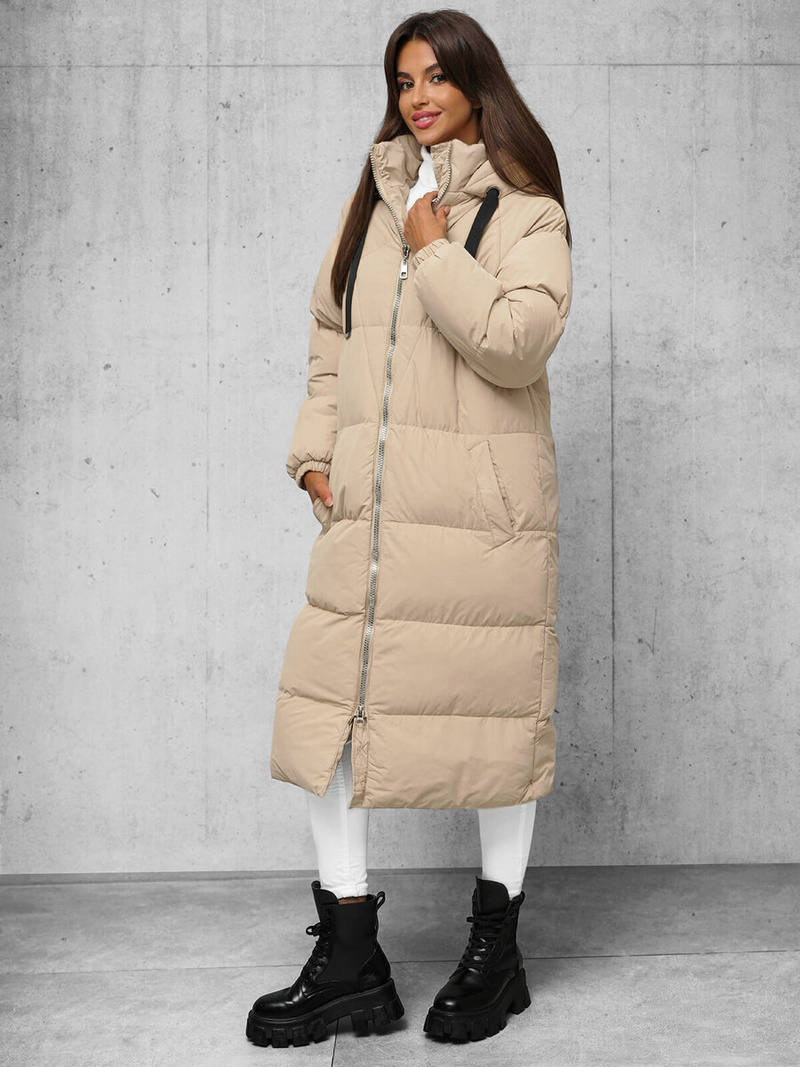 Dámská Bunda Béžová OZONEE JS/5M3163/62Z