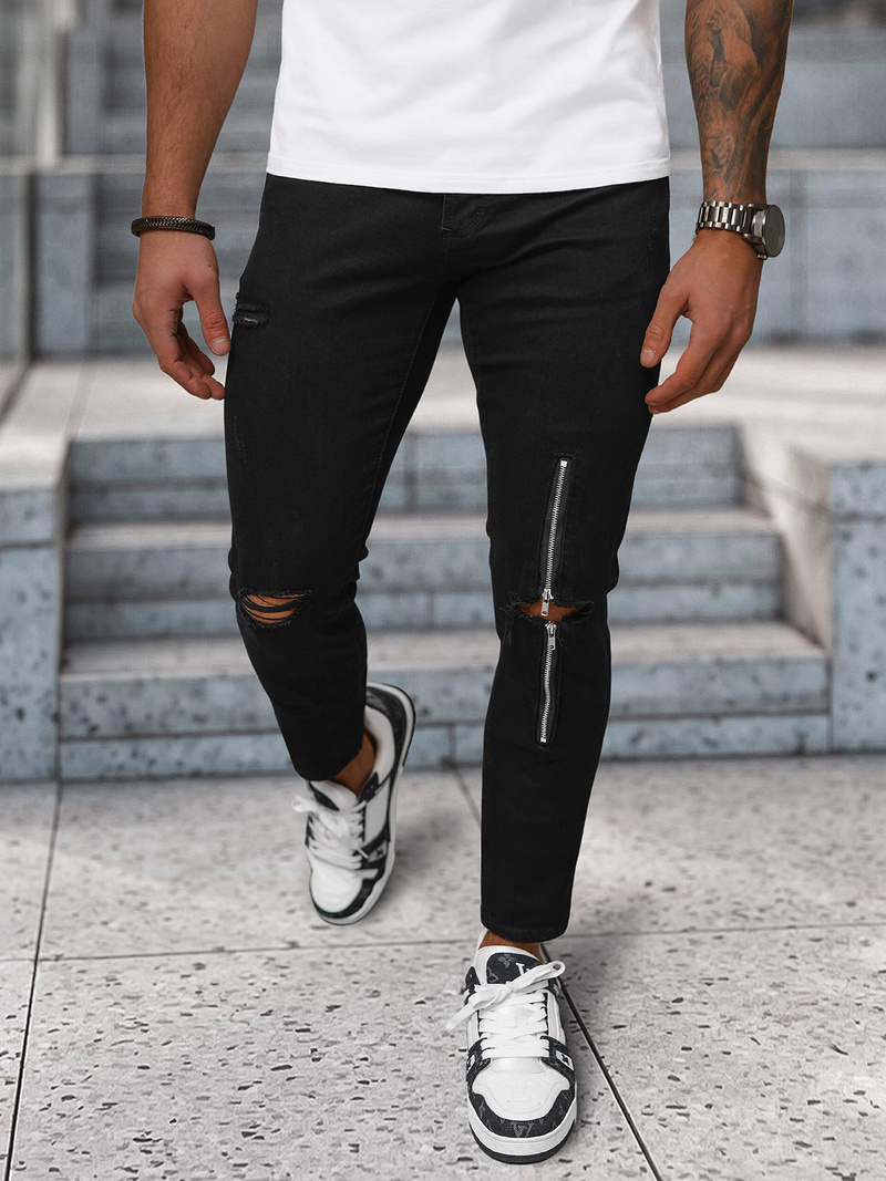 Pánské Džíny Černé OZONEE NB/MP0087N