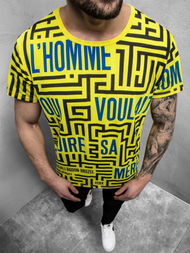 Pánské Tričko Žluté OZONEE JS/KS2020Z