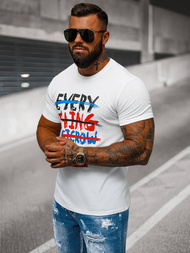 Pánské Tričko Bílé OZONEE O/8T1266/1