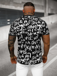 Pánské Tričko Černé OZONEE O/T1268/3