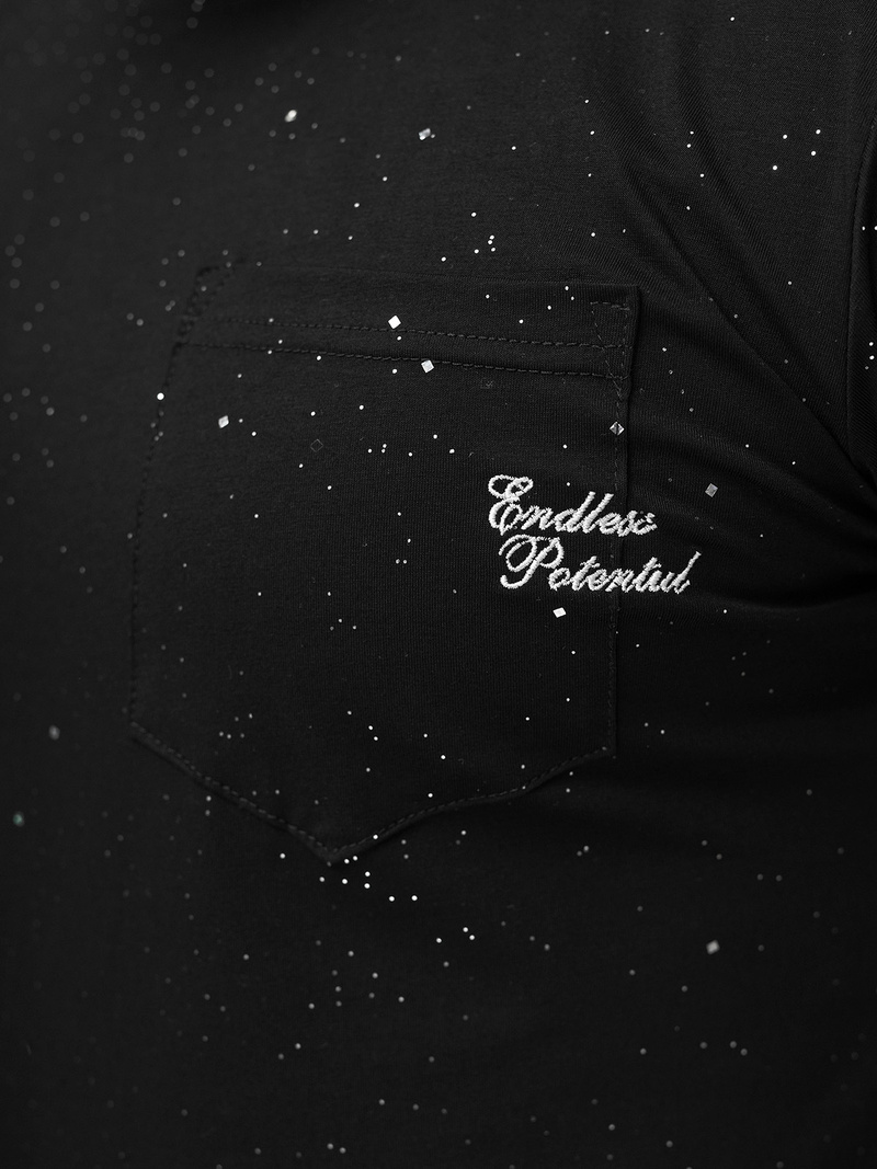 Pánské Tričko Černé OZONEE O/QQ1387