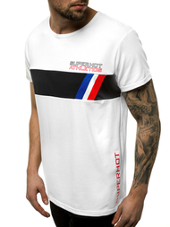 Pánské Tričko Bílé OZONEE JS/KS1957