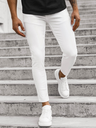 Pánské Džíny Bílé OZONEE DP/586/R1